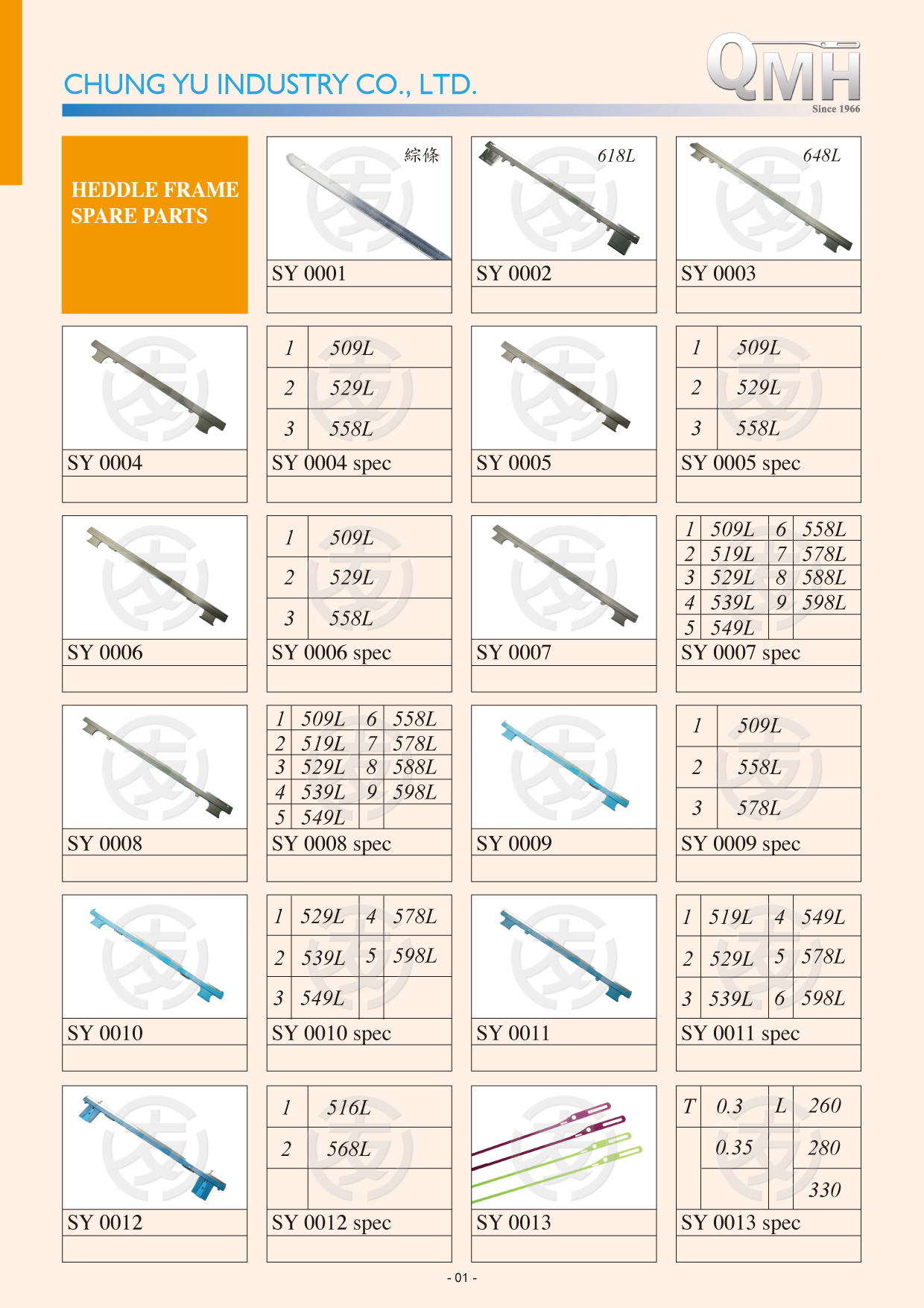 Heddle frame spare parts 